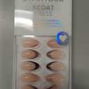 BTArtbox French Tip Press On Nails, Short Almond Supremely Fit & Natural Glue On Nails with Nail Glue, Reusable Stick On Nails in 16 Sizes - 32 Soft Gel Fake Nails Kit, Morning Coffee