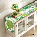 St Patrick's Day Table Runner Linen Farmhouse Country Table Runners 72 Inches Long for Dining Table Decor, Kitchen,Party (13"x71")