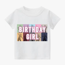 K-Acc Short Sleeve Birthday Girl Shirt for Girls Birthday Party Outfit 4-5 Years