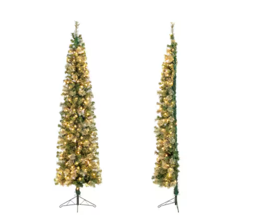 7-ft Pre-lit Slim Artificial Christmas Tree