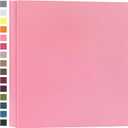 potricher Photo Album for 4x6 600 Photos Linen Cover Extra Large Capacity Picture Book for Family Wedding Anniversary and Baby (Pink)
