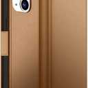 Dssairo for iPhone 15 Wallet Case, PU Leather Flip Folio Case with Card Holders Kickstand,RFID Blocking TPU Shockproof Inner Shell Phone Cover 6.1 Inch 2023 (Brown),Set Of 2