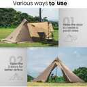 OneTigris Smokey HUT Hot Tent with Stove Jack, Ultralight 4 Season Tipi Tent with Snow Skirt & Detachable Floor for Camping, Hiking, Bushcraft, Backpacking