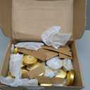 2-inch Gold Floating Candles, 60 Pack Unscented Floating Candles for Centerpieces, 5-6 Hours Water Activated Candle Bulk for Cylinder Vases Wedding Pool