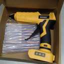 MONVICT Cordless Glue Gun for Dewalt 20V Battery, Upgraded 100W Digital Temperature Adjustable Handheld Electric Power Full Size Heavy Duty Hot Glue Gun with 10 Glue Sticks (Battery Not Included)