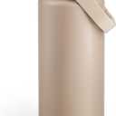 ENCOOL Insulated Water Bottle with Straw Stainless Steel Water Bottle, Leak-Proof, BPA-Free, Double Wall Vacuum Keeps Cold for 24 Hours for Sports, Travel, School (32 oz, Raw Umber)