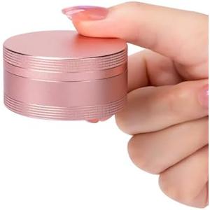 Portable Pill Box Pill Case Daily - Waterproof Single Metal Pill Container for Pocket Purse, Aluminium Alloy Round Daily Medicine Organizer to Hold Vitamins, Fish Oil, Medicine Medium Size