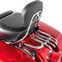 Mofun Backrest Passenger Sissy Bar with Luggage Rack Detachable Compatible with Harley Touring Road King Street Road Electra Glide 2009-2025 Chrome