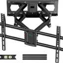 Full Motion TV Wall Mount for 26.7 Inch TVs Mounts Up to 132lbs, Fit 16" Wood Stud, Max VESA 600x400mm, Swivel and Tilt Articulating Wall Mount TV Bracket with Hole Drilling Template