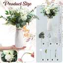 Giegxin 5 Sets Fake Flowers in Vase Wedding Centerpieces for Tables, Faux Eucalyptus Bouquets Floral Arrangements for Bridal Shower, Mother's Day, Holiday Party Event Home Office Decor
