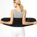 Lumbar rt Belt Waist Back Brace Correction Spinal Decompression For Scoliosis Sciatica Herniated Disc Herniation Relieve Fatigue Men Women (Large, Black)