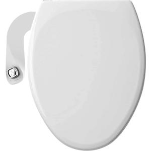 Mayfair Linden Bidet Bundle, Slow-Close Never Loosen Toilet Seat with Perfect Fit, Fresh Water Spray, Non-Electric, Easy to Install Bidet, ELONGATED, White