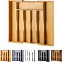 Amazon.com - oridom Expandable Bamboo Kitchen Drawer Organizer for Cutlery and Utensils, Adjustable Bamboo Wood Cutlery Tray in Drawer for Flatware and Silverware in Kitchen, (Natural)