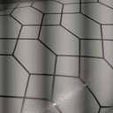 Drawer and Shelf Liner for Kitchen Cabinets: Non Adhesive, Non Slip, Thick Strong Grip Waterproof Washable for Kitchen Cabinets, Drawer, Fridge, Wire Shelving (69"x37")Stylish Geometric Pattern in White with Black Lines Adds a Modern Touch to Any Space