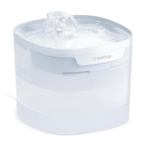 Cheerble Pumpless Cat Water Fountain, 2L/67oz Automatic Pet Fountain, Elfin E1 Lite Cat Fountain for Drinking, MagDrive™ Technology, Continuous Flow Mode, BPA-Free (Yellow, E1 Lite)