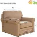 Easy-Going Fleece Stretch Sofa Slipcover Spandex Anti-Slip Soft Couch Sofa Cover, Washable Furniture Protector with Anti-Skid Foam and Elastic Bottom for Kids, Pets(Chair, Deep Teal) (Small)