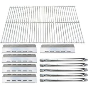 Direct store Parts Kit DG210 Replacement for Ducane 30400042,30400043,30558501 Gas Grill Burners,Heat Plates,Cooking Grid (SS Burner + SS Heat Plate + Solid Stainless Steel Cooking Grid)