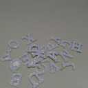 MECCANIXITY Iron on Patch Decorative A-Z Light Blue Pearls Rhinestone Glitter Alphabet Applique for DIY Clothes Repair Hats Bags Pack of 26
