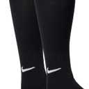 Nike Unisex Adult Baseball/Softball Over-The-Calf Socks (2 Pairs) (Medium, Black/White)