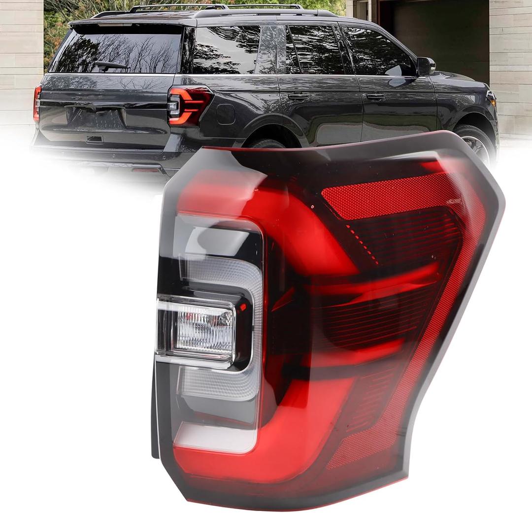 Right LED Tail Light Black Trim Fit For 2022-2024 Ford Expedition Limited/Platinum Right Passenger Side Rear Tail Light Rear Lamp Replacement For NL1B-13B504-BD N11Z13404B