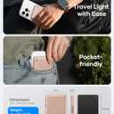 BXYJY for MagSafe Phone Wallet, Magnetic Card Holder(4-5 Card), RFID Blocking, Built-in Mirror, Men Women Wallet for iPhone 16/15/14/13/12 Series or Magnetic Case, Not for iPhone 13/12 Mini, Rose Gold