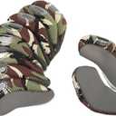 Neoprene Golf Club Irons Head covers Ball Head Protective Cover Fashionable Useful Headcover 7 Colors Set of 10 (Gray+Camouflage)