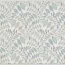 Vintage Leaf Botanical Door Mat, Boho Abstract Doormat for Indoor Outdoor Entrance Porch, Mid Century Modern Welcome Mats for Front Door, Boho Leafy Bathmat Rug for Bathroom, 17x30 Inches (Grey)