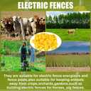 Frienda 100 Pcs Electric Fence Wire Insulators Screw Round Post Insulator Fence Wire Holding Insulator Post Clips Insulators for Farm Garden Pet Containment Animal Husbandry Electronic (Yellow)