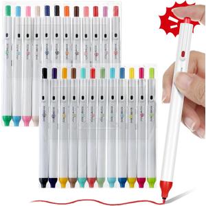 Clicks Washable Markers 23 Colors Clicks Retractable Tip Markers Set Washable Highlighters Coloring Markers Bulk for Boys Girls Arts and Crafts School Classroom Office Supplies