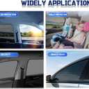 Car Rear Window Screens for Side Windows, 2 Pack Side Window Sun Shades,Stretchy Mosquito Net Cover Fit Cars SUVs - Up to 36.22x55.1