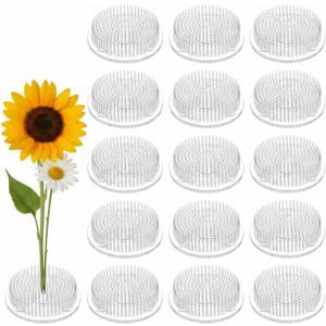 Waydress 12 Pcs 2.8 Inch Plastic Flower Frog Flower Pins Floral Frog for Arrangements Vase Japanese Floral Arrangement for Plant Decoration, Summer Activity, Wedding Decoration (Clear)