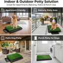 Dog Grass Pad with Tray,30 x 20 Inch Grass Pee Pads for Dogs,Reusable Artificial Turf Puppy Potty Pad with Pull-Out Drawer for Indoor or Outdoor Use, Balcony,Patio,Apartment