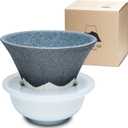 Ceramic Reusable Coffee Filter Dripper Paperless Sustinable Mt. Fuji Made in Japan (Black)