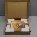 5x7 Gold Picture Frames Set of 2, Ornate Vintage 5 x 7 Photo Frames for Wall Decor or Tabletop Display,5 x 7 Gold Frame with Real Glass, Display 4x6 Pictures with Mat or 5x7 without Mat for Antique Dco