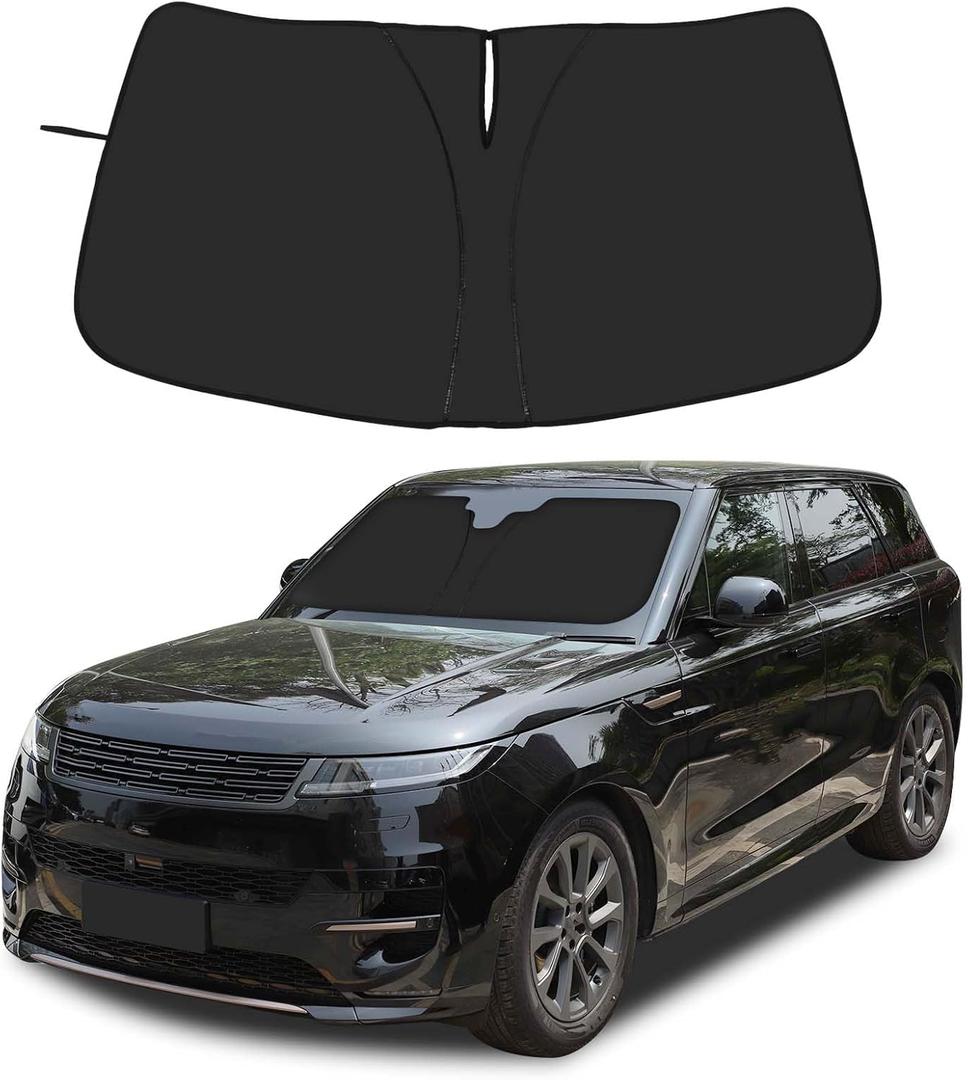 Windshield Sun Shade Compatible with L@nd Rover Range Rover Sport 2023 2024 2025, Front Window Sun Visor Protector, Foldable Car Reflective Blocker UV Rays and Heat (Style B)