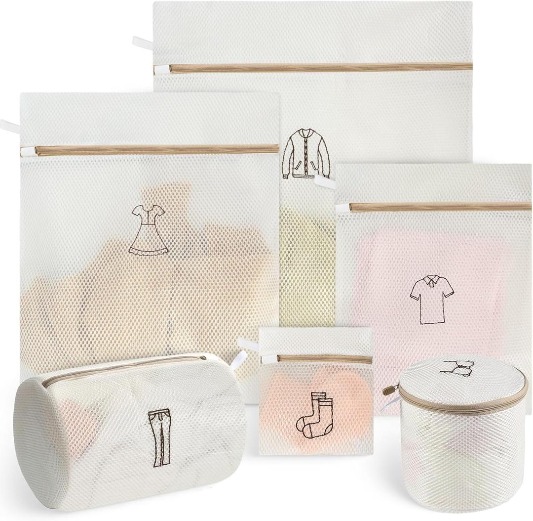 6-Piece Bag Double-layer thickened mesh laundry bags,Essential items at home,Exquisite laundry bags suitable for clothes, trousers, socks and underwear
