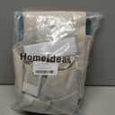 HOMEIDEAS 100% Natural Linen Blackout French Door Curtains, Privacy Door Window Curtains, 34 X 68 Inch Room Darkening Blinds, Thermal Insulated Shades for Bedroom, 1 Panel