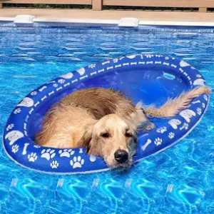 Dog Pool Float for Large Dogs up to 96lbs - 2025 Upgraded Tear Resistant Oxford Stable Support Dog Floatie, Inflatable Summer Doggies Raft Toy for Swimming Pool, Rectangle