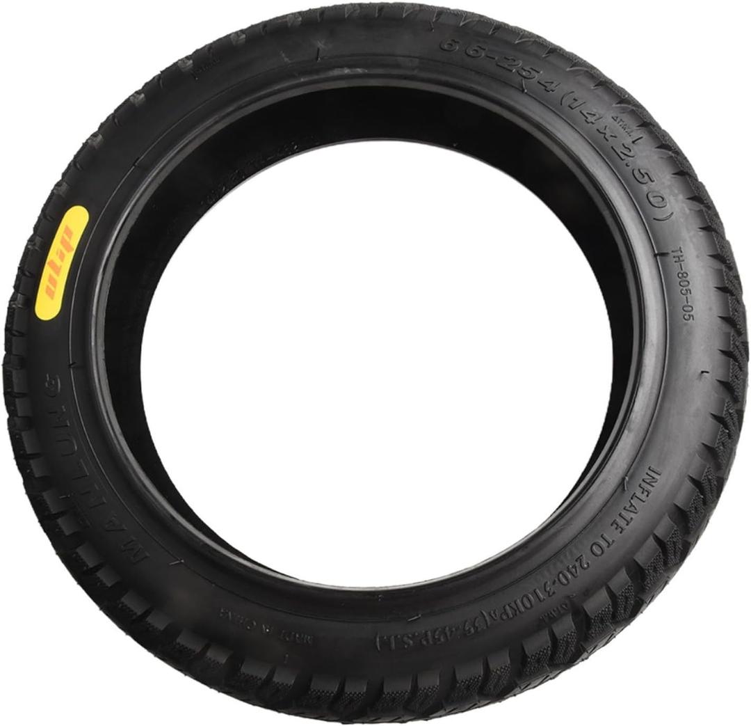 14 Inch Tubeless Tire 14x2.50 Electric Bicycle E-Bike Replacement Wheel Rubber Tyre Cycling Accessory