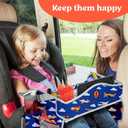 PILLANI Kids Travel Tray for Car - Toddler Airplane Travel Essentials w/ Activity Sheets, Pens & Dry Erase Board - Kids Travel - Must Have Toddler Lap Desk Organizer for Airplane - Travel Accessories