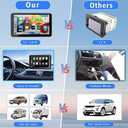 Portable Wireless with Apple CarPlay and Android Auto Screen for Car, 7" HD Touch Screen Car Stereo with Mirror Link, Bluetooth 5.2, Backup Camera, AUX,FM Transmitter for All Vehicle