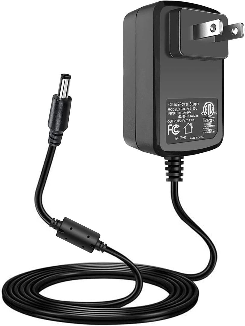 24V 1A Power Adapter 24W Supply 100V-240V AC to DC AC 100V-240V 50/60Hz Input / 24Vdc 0-1000mA 24Watt