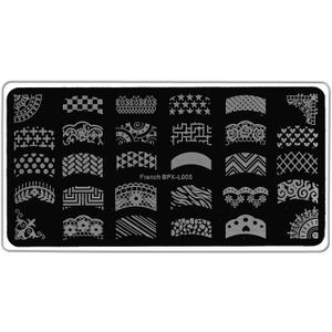  Nail Stamping Plates - 3Pcs  Finger Art Kit, Stainless Steel Nail Polish Template Printer Decoration DIY Manicure Salon Design Gift Supplies, Assorted