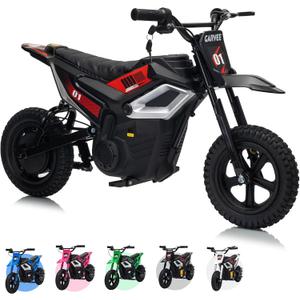 24V Kids Electric Dirt Bike, 350w Motorcycle with 10 MPH Max Speed & 12-Mile Range,Rear Wheel Suspension, Twist Grip Throttle, Rubber Tires, 21.26 inches x 45.67 inches x 26.38 inches