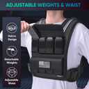 Adjustable Weighted Vest Men 40lbs Weights with Reflective Stripe, Weight Vest Woman Workout Vest for Strength Training Running Walking