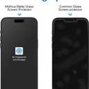 Mothca Matte Glass Screen Protector for iPhone 15 Pro Max (6.7 inch) Anti-Glare & Anti-Fingerprint Tempered Glass Clear Film, [Easy Installation Frame] Case Friendly, Bubble Free - Smooth as Silk