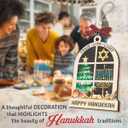 2 x Hanukkah Gifts 2025, Jewish Gifts for Women, Men, Double Layers Hanukkah Wooden Ornament for Jewish Christmas Decorations, Unique Chanukah Gift for Friends, Neighbors, Mom, Dad