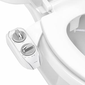 LUXE Bidet NEO 120 Plus - Single Nozzle, Non-Electric Bidet Attachment for Toilet Seat, Patented Slide-In Install, 360 Self-Clean, EZ-Lift to Clean, Rear Wash (Chrome)