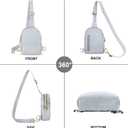 Fashion Belt Bag Waist Pack Sling Waist Bag Sling Chest Waist Pack with Ajustable Strap Small Fashion Sling Pack Causal Travel Light Grey