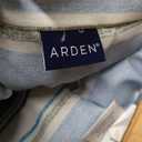 Arden Outdoor Midback Chair Cushion, 18 x 16.5, Rain-Proof, Fade Resistant French Blue Linen Stripe